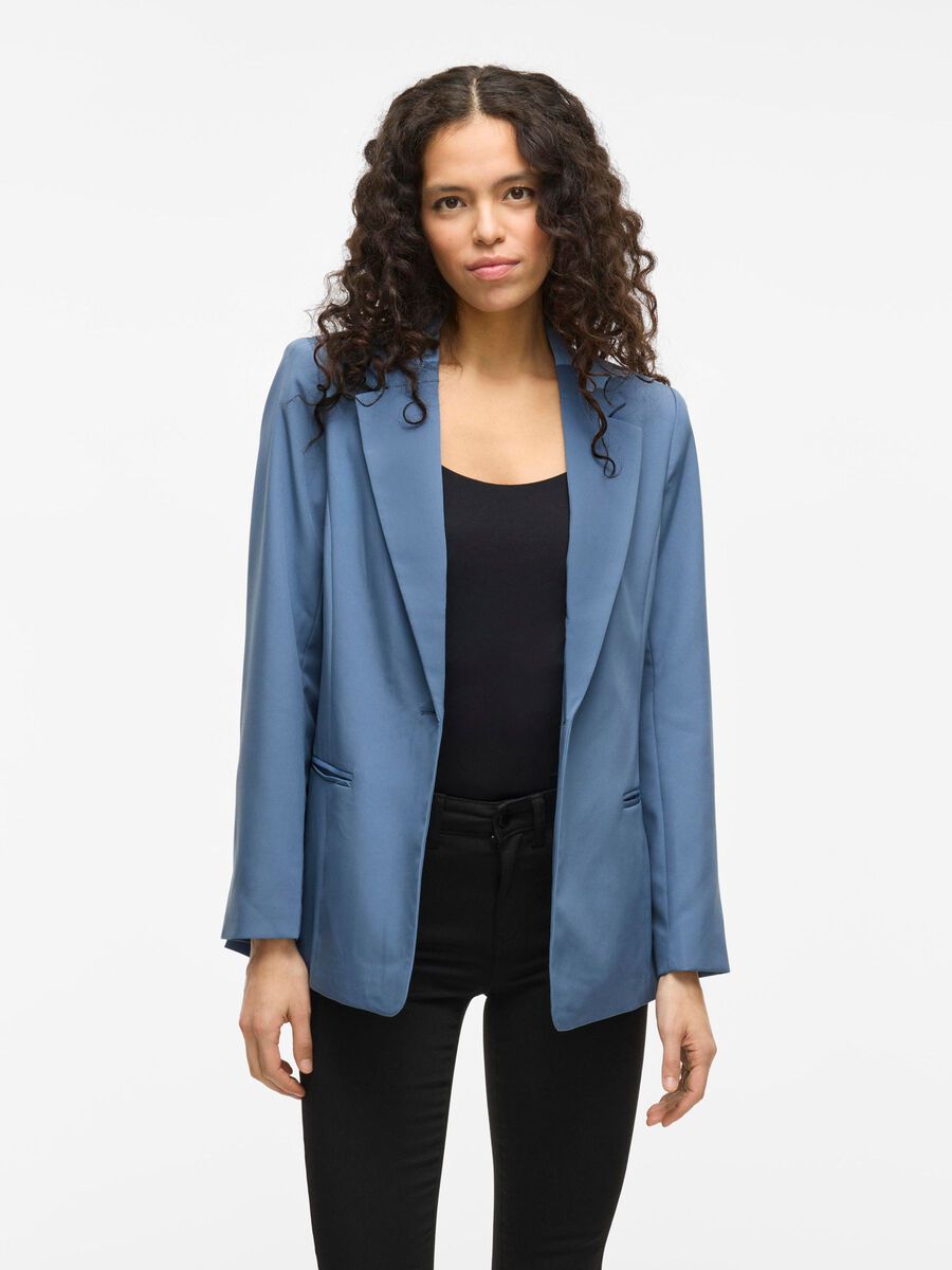 VILA VILOWNY ENKELTRADET BLAZER, Coronet Blue, highres - 14079590_CoronetBlue_003.jpg