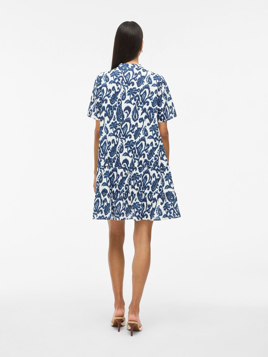 VILA VIMERLE V-NECK SHORT DRESS, Cloud Dancer, highres - 14111210_CloudDancer_1229641_004.jpg