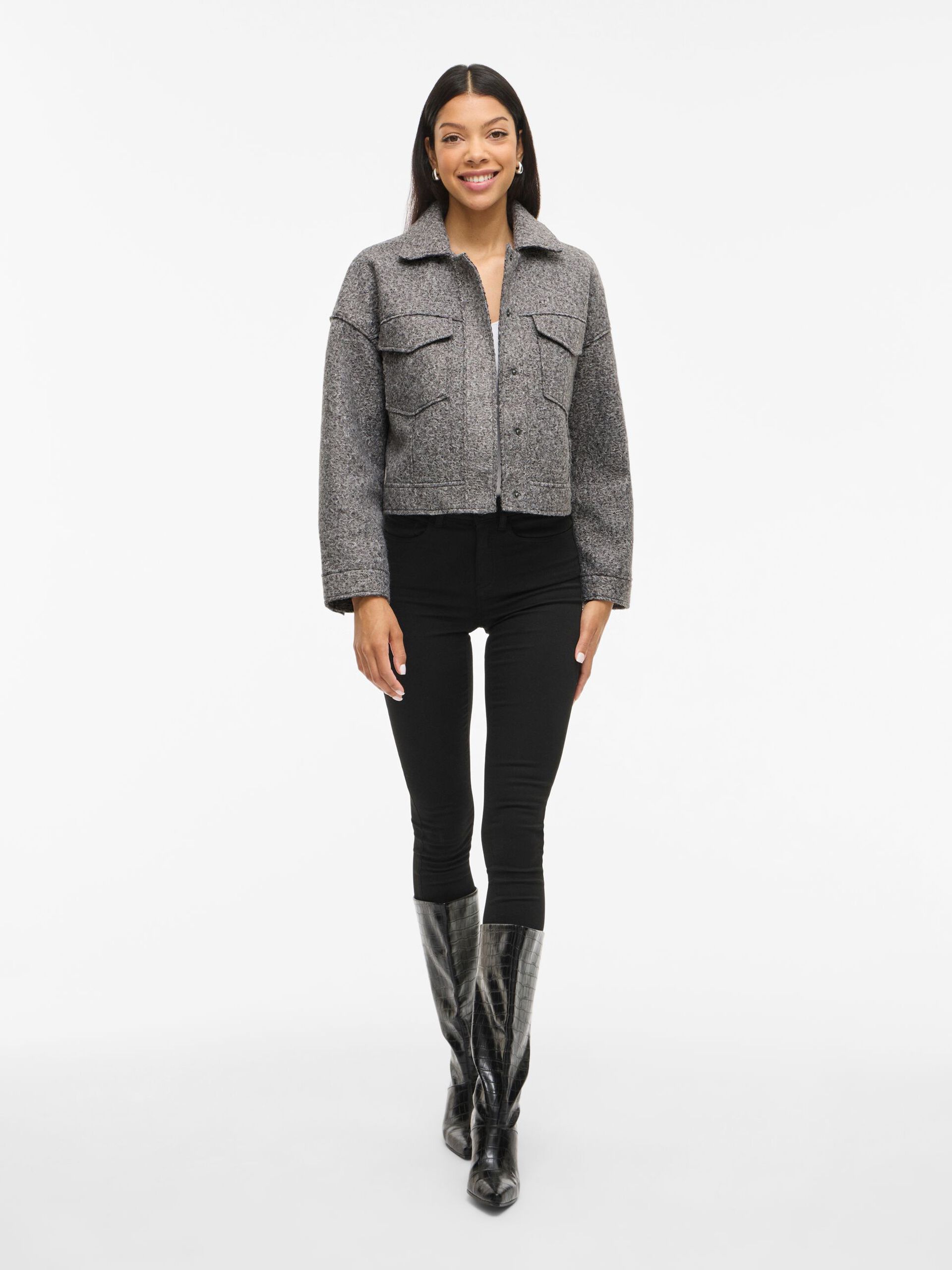 Carousel image - VIFRANCA GUZIKI KURTKA, Medium Grey Melange | 4
