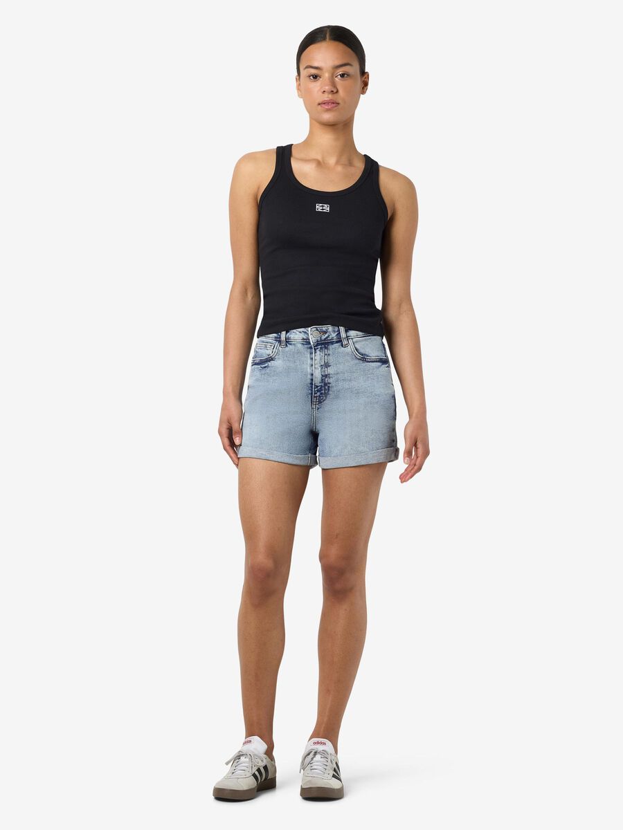 Noisy May HIGH-WAISTED DENIM SHORTS, Light Blue Denim, highres - 27029490_LightBlueDenim_004.jpg