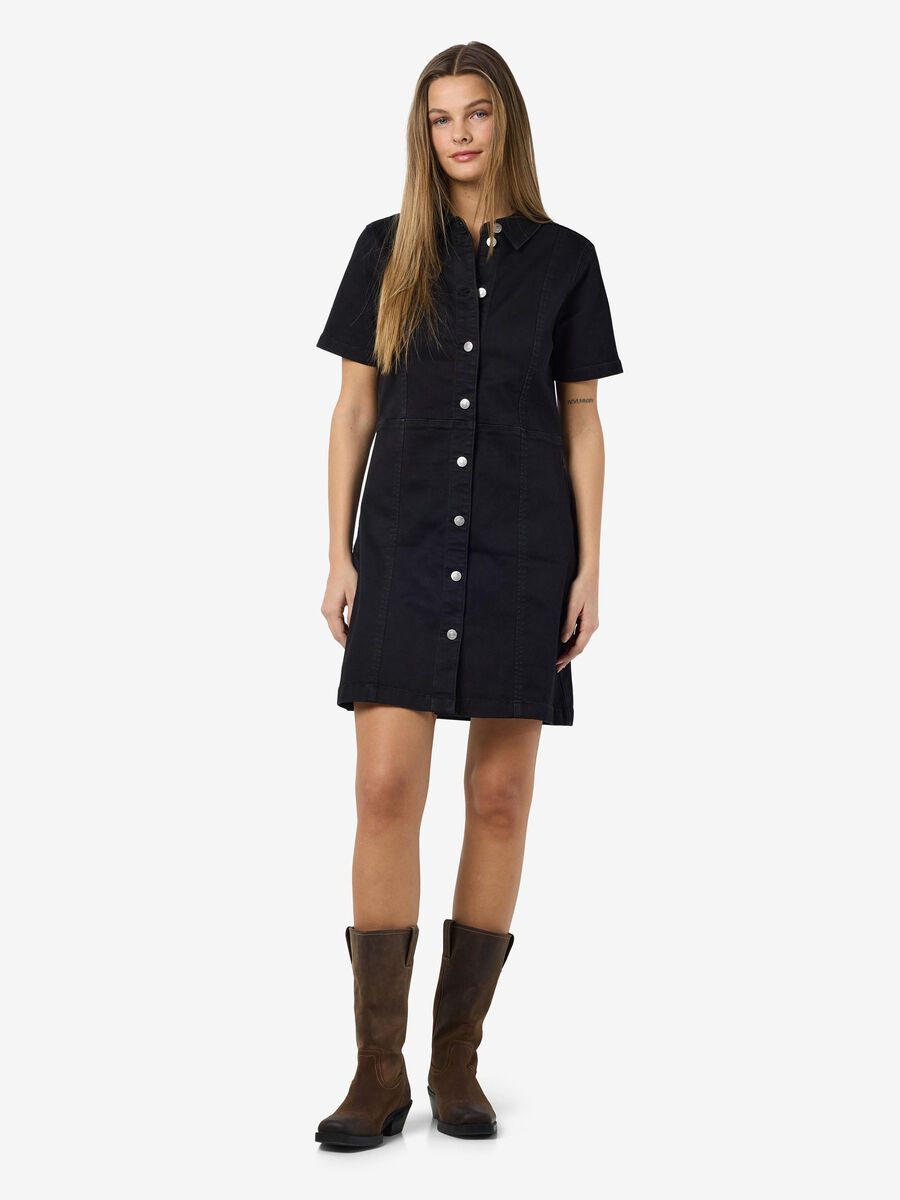 Noisy May DENIM MINI DRESS, Black, highres - 27032980_Black_004.jpg