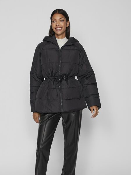 Vila KAPUZEN KORDELZUG JACKE, Black, highres - 14084440_Black_003.jpg