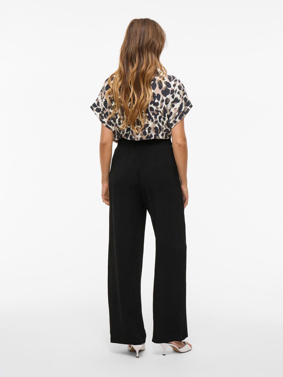 VILA HIGH WAIST WIDE-LEG TROUSERS, Black Beauty, highres - 14100308_BlackBeauty_004.jpg