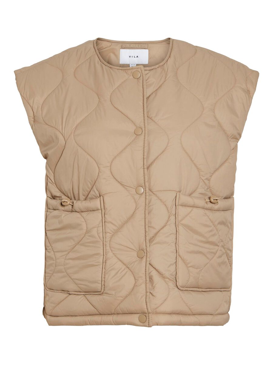 VILA MATELASSÉE GILET, Savannah Tan, highres - 14103401_SavannahTan_001.jpg