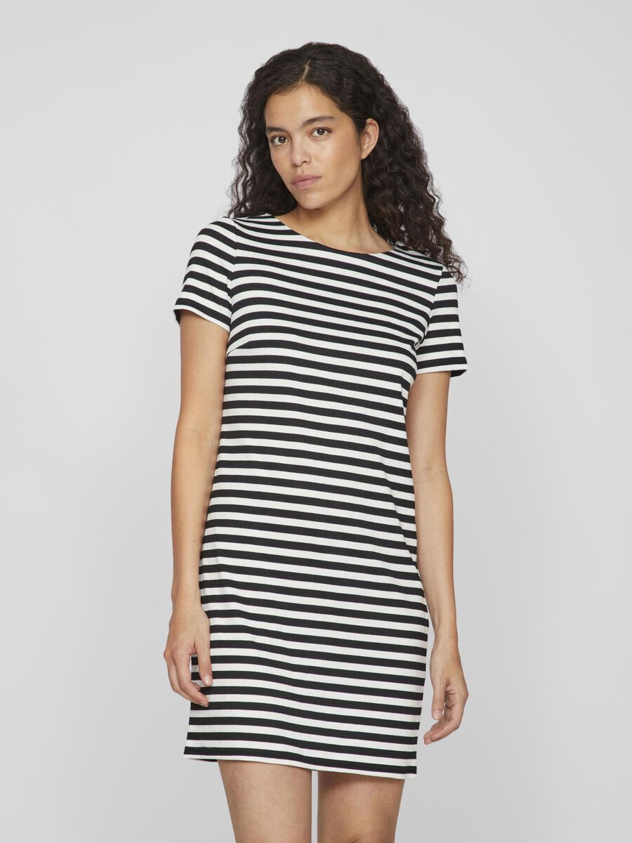 VILA SHORT SLEEVED SHORT DRESS, Black Beauty, highres - 14104201_BlackBeauty_1162736_003.jpg