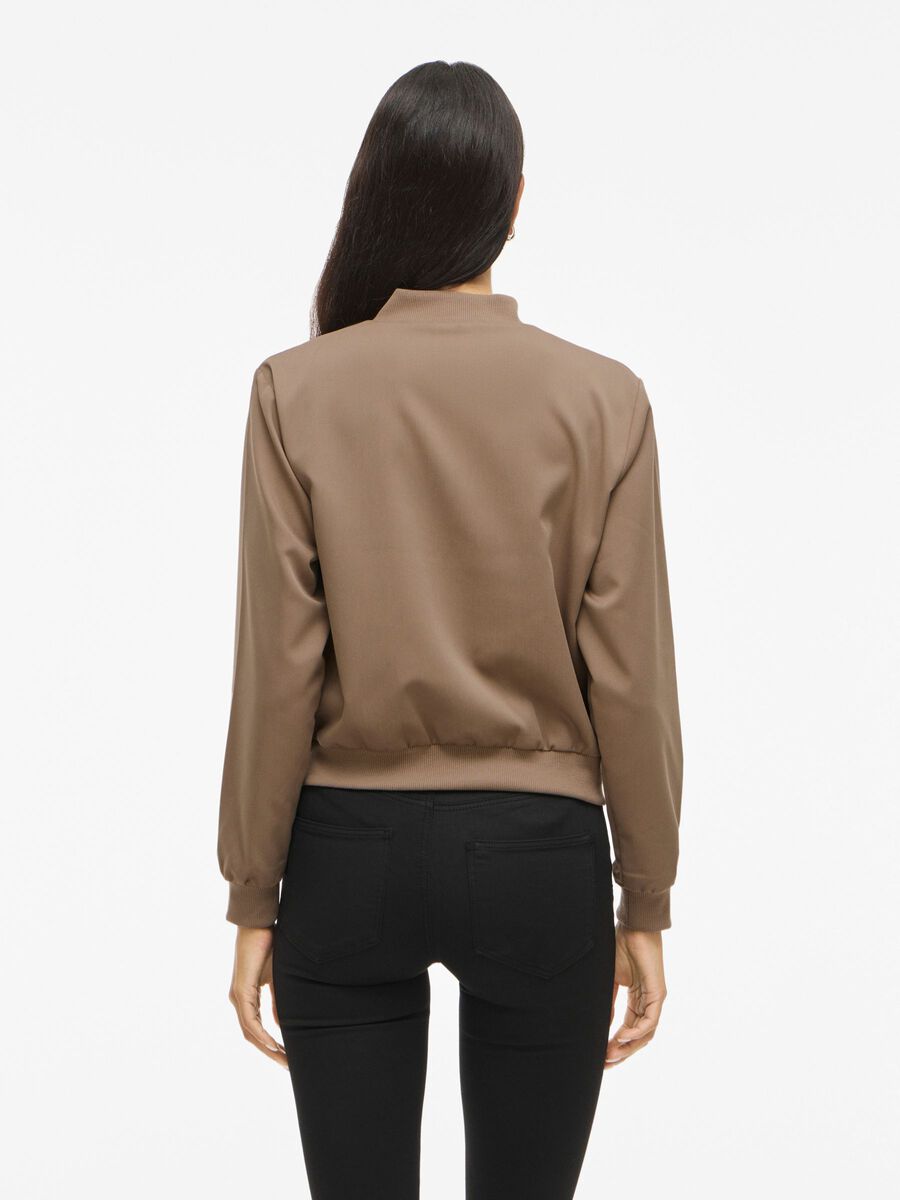 VILA VIBUBBLE PETITE -  BOMBER JACKET, Fossil, highres - 14113945_Fossil_004.jpg