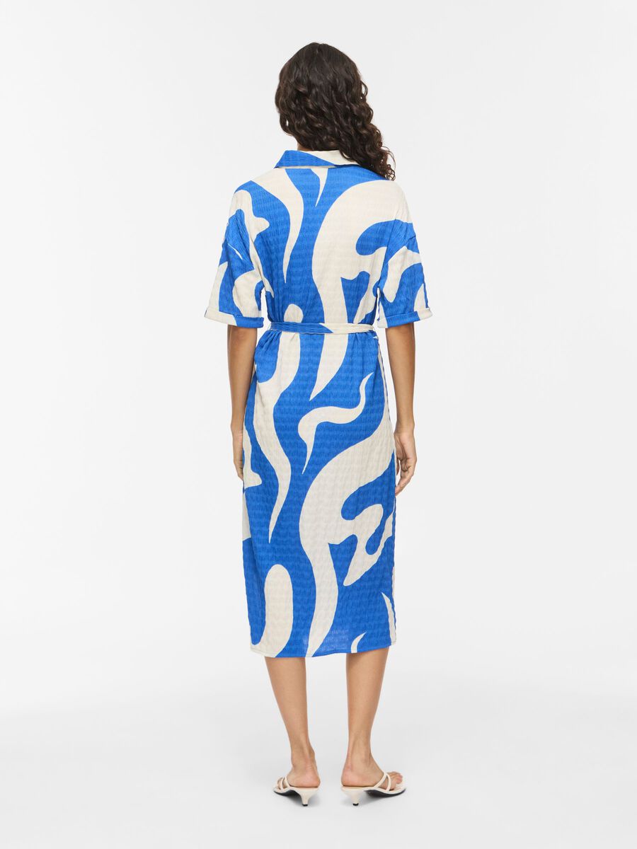 Product carousel image - VIZEYA MIDI SHIRT DRESS, Victoria Blue | 2