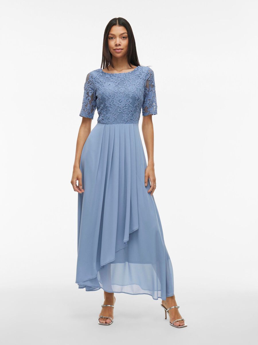 VILA KURZARM MAXIKLEID, Bijou Blue, highres - 14107361_BijouBlue_003.jpg