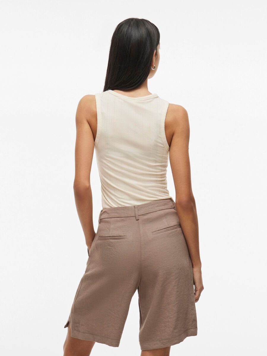 VILA ROUND NECK SLEEVELESS TOP, Birch, highres - 14105253_Birch_004.jpg