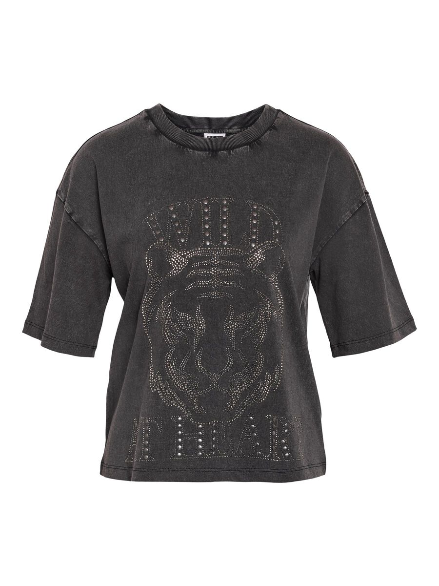 Noisy May RHINESTONE T-SHIRT, Charcoal Gray, highres - 27033798_CharcoalGray_1178633_001.jpg