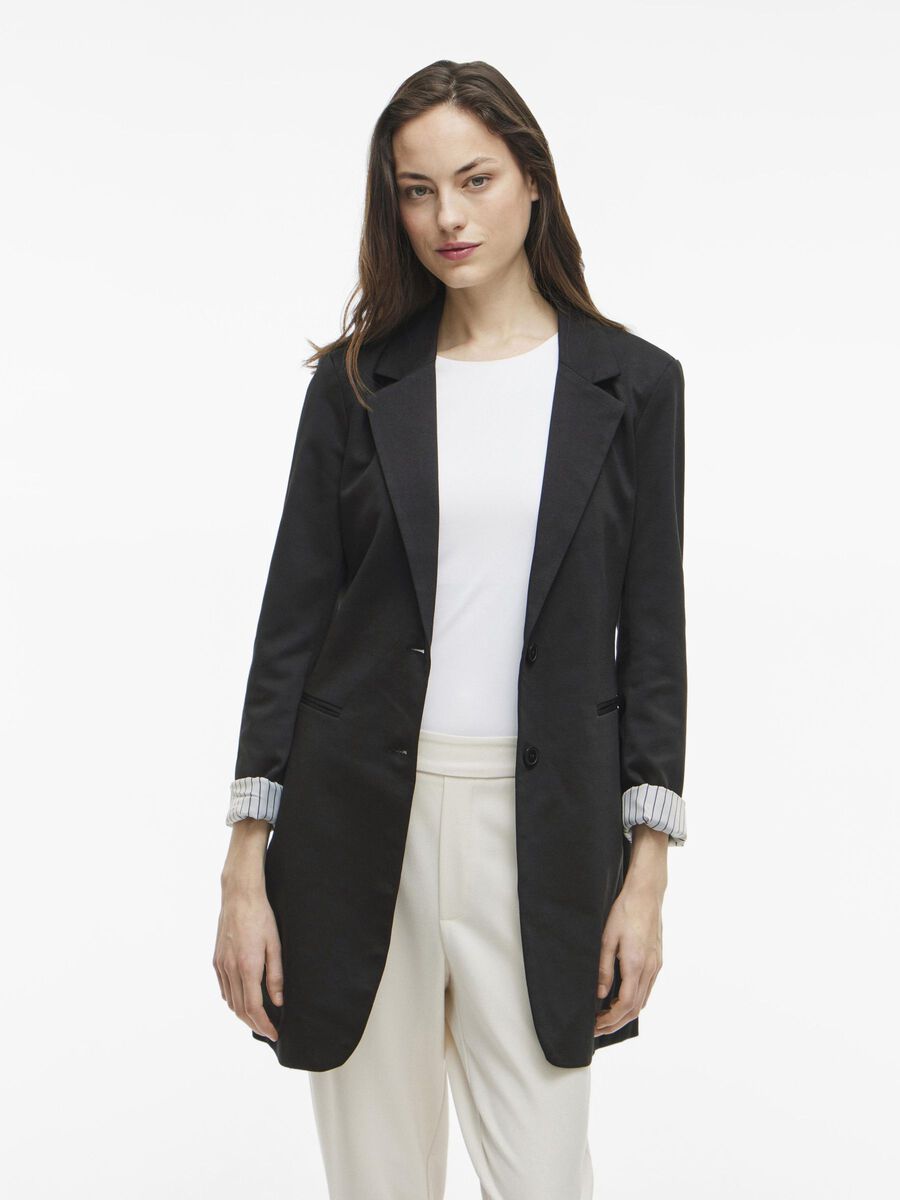 VILA LONG JERSEY BLAZER, Black, highres - 14109501_Black_003.jpg