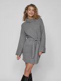 Vila TIE WAIST KNITTED DRESS, Medium Grey Melange, highres - 14061999_MediumGreyMelange_003.jpg