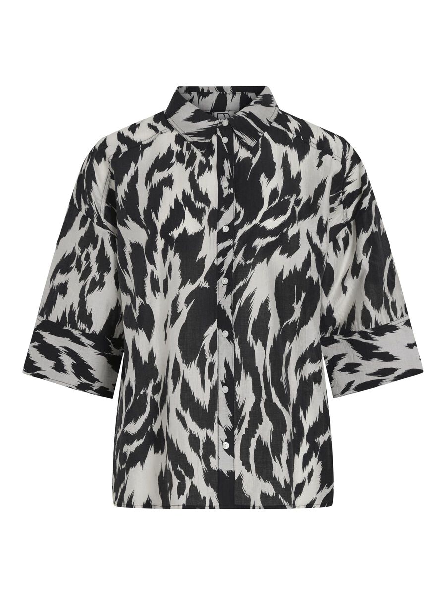 VILA OVERSIZE SHORT SLEEVED SHIRT, Birch, highres - 14105734_Birch_1175703_001.jpg