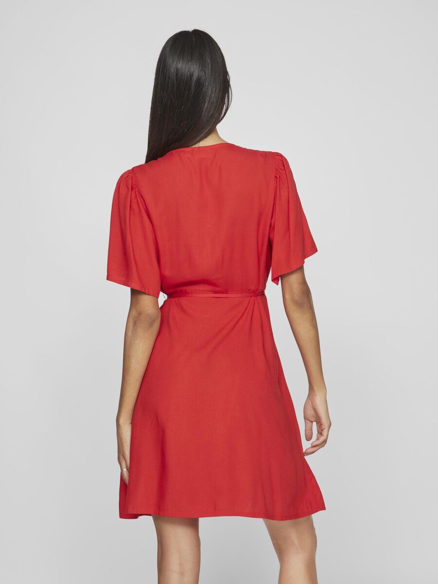 VILA SHORT SLEEVED SHORT DRESS, Mars Red, highres - 14103259_MarsRed_004.jpg