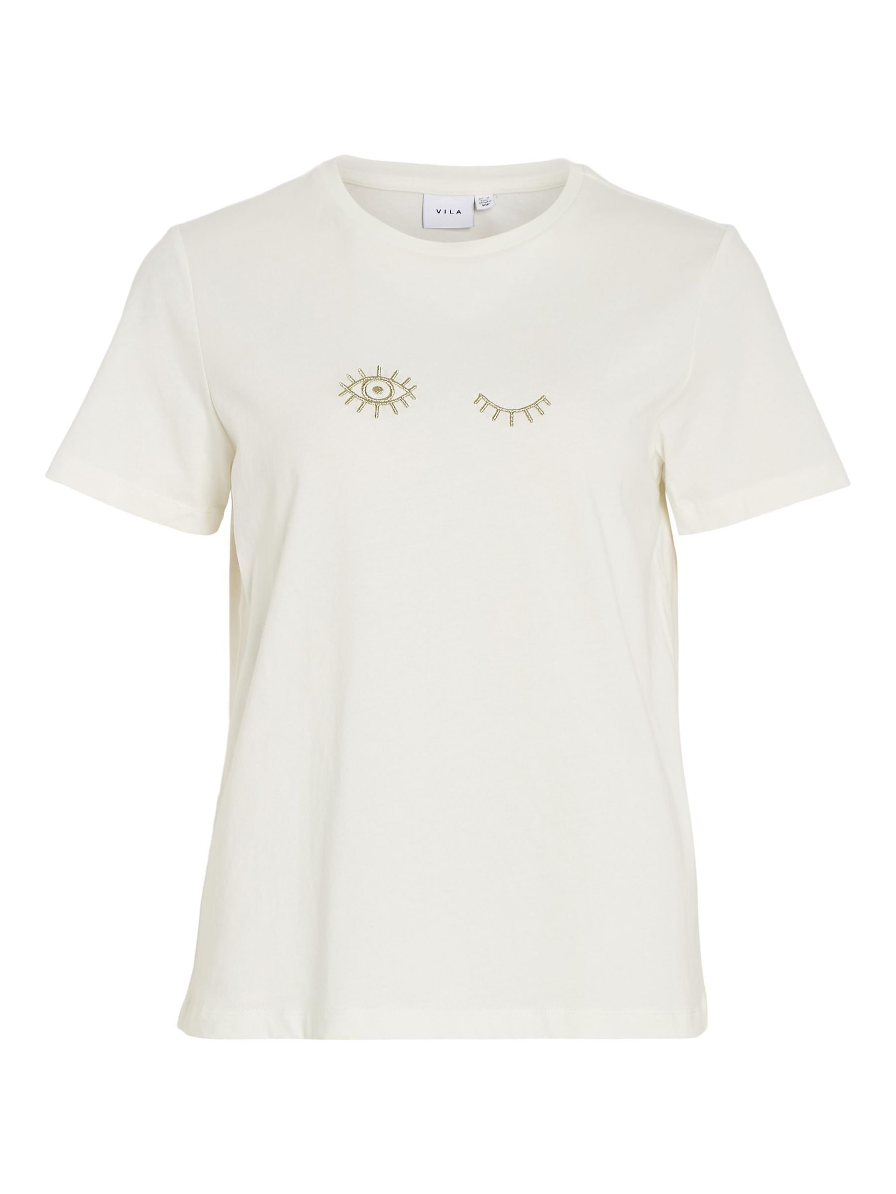 PRINTED COTTON T SHIRT White VILA