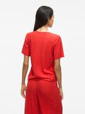 VILA VIPLISA PLEATED SHORT SLEEVED TOP, Aurora Red, highres - 14089481_AuroraRed_004.jpg