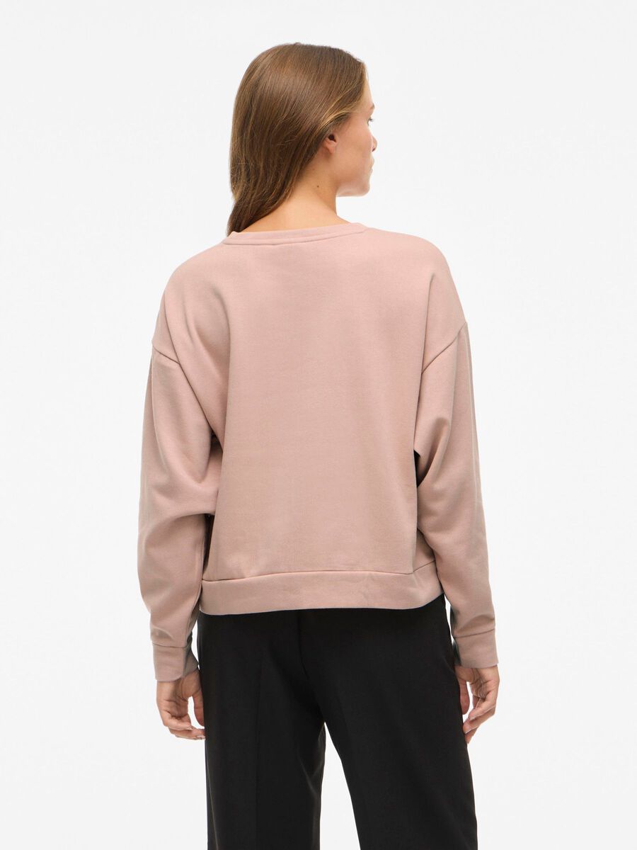 VILA VIELSK - COL ROND SWEAT-SHIRT À MANCHES LONGUES, Misty Rose, highres - 14114050_MistyRose_1256097_004.jpg