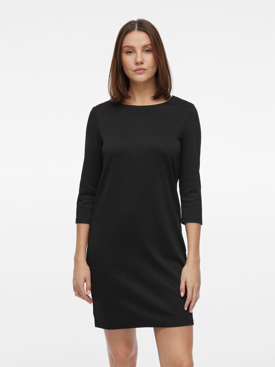 VILA À MANCHES 3/4 ROBE COURTE, Black Beauty, highres - 14099819_BlackBeauty_003.jpg