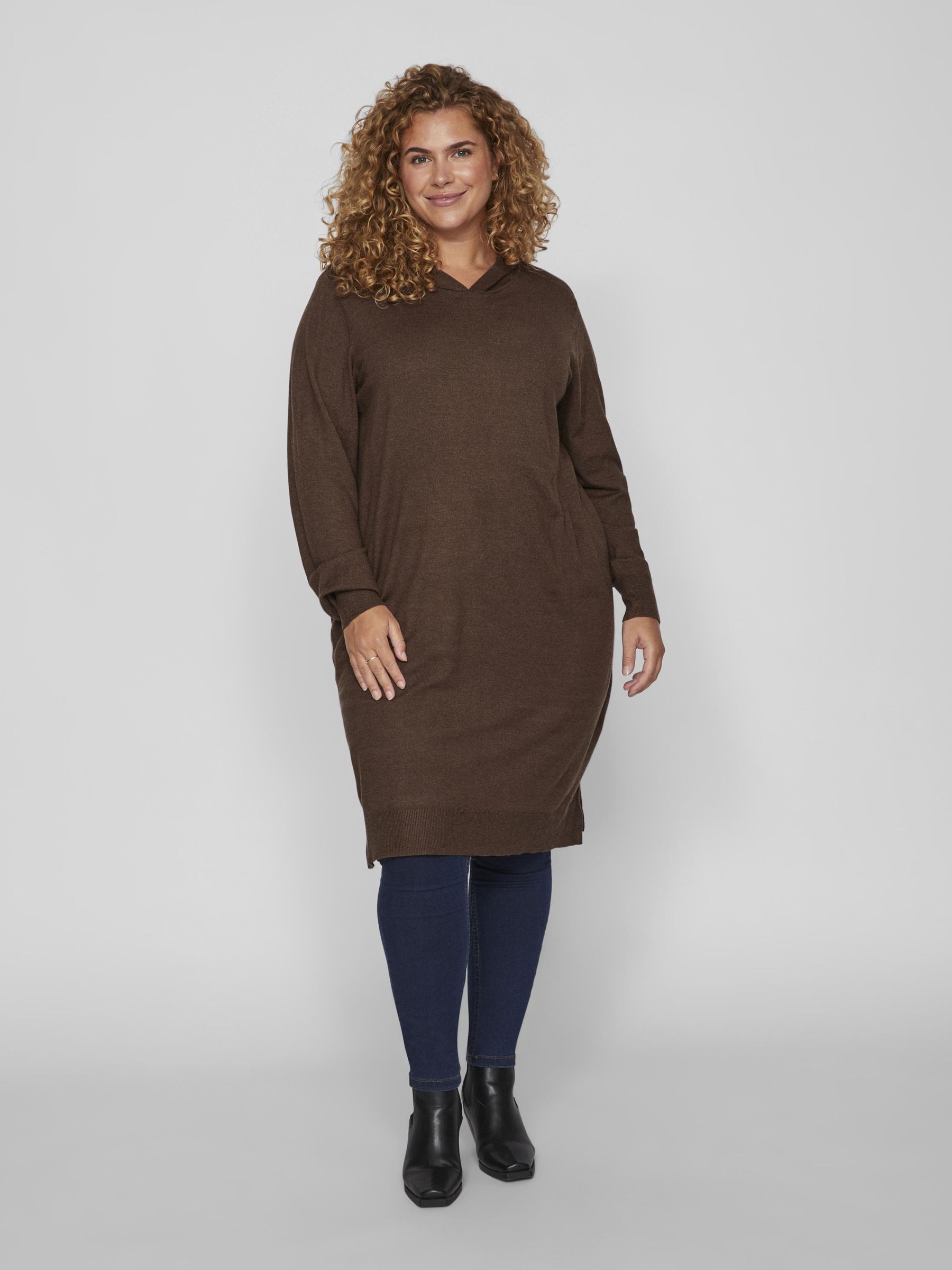 Long sleeve deals hooded sweater dress