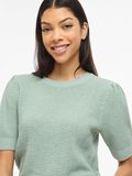Product image thumbnail - SHORT-SLEEVED KNITTED TOP, Blue Surf | 5
