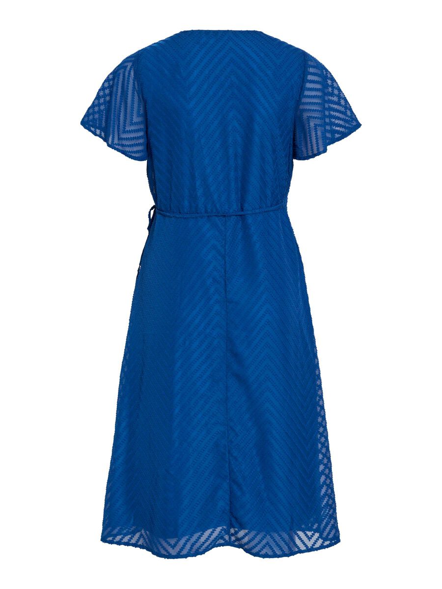 Carousel image - KURZARM KLEID MIT V-AUSSCHNITT, True Blue | 6