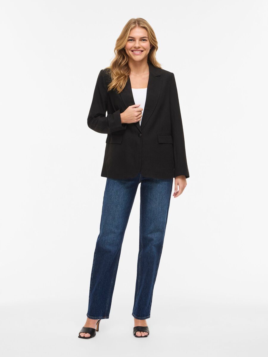 Carousel image - VISIFFE EINREIHIGER BLAZER, Black Beauty | 4