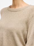VILA VIRIL ROUND NECK KNITTED PULLOVER, Natural Melange, highres - 14054177_NaturalMelange_006.jpg