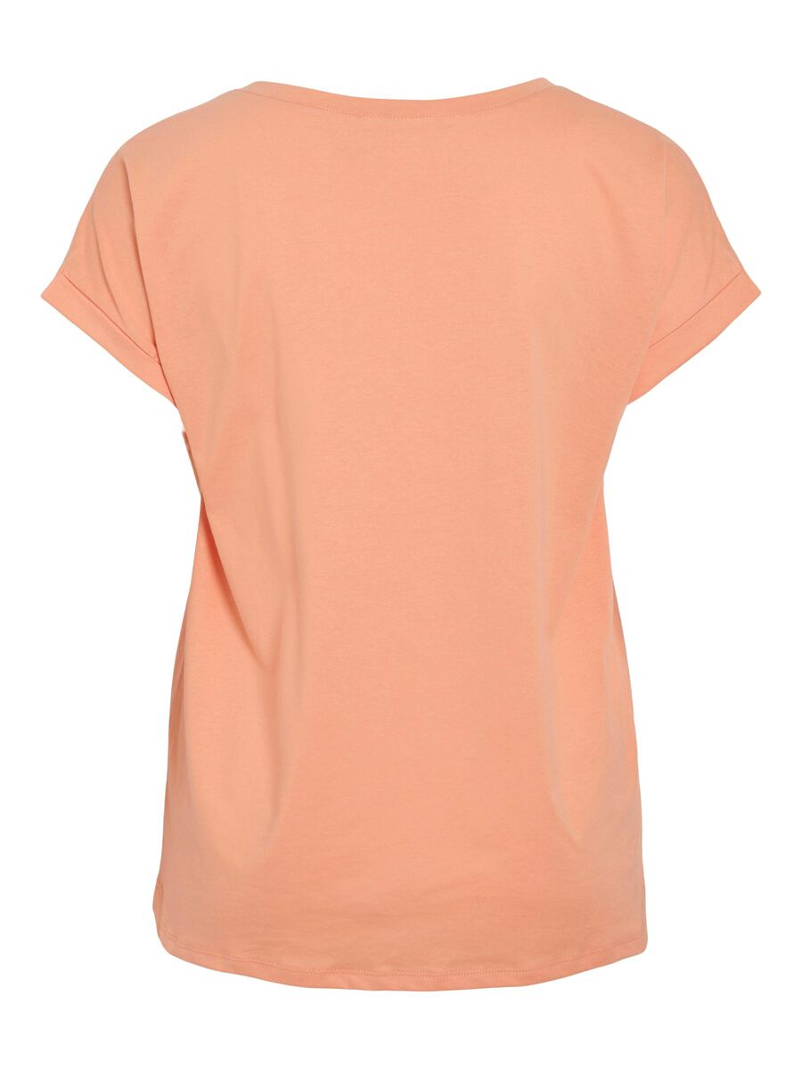 VILA VIDREAMERS - ENCOLURE RONDE T-SHIRT, Cadmium Orange, highres - 14083083_CadmiumOrange_002.jpg