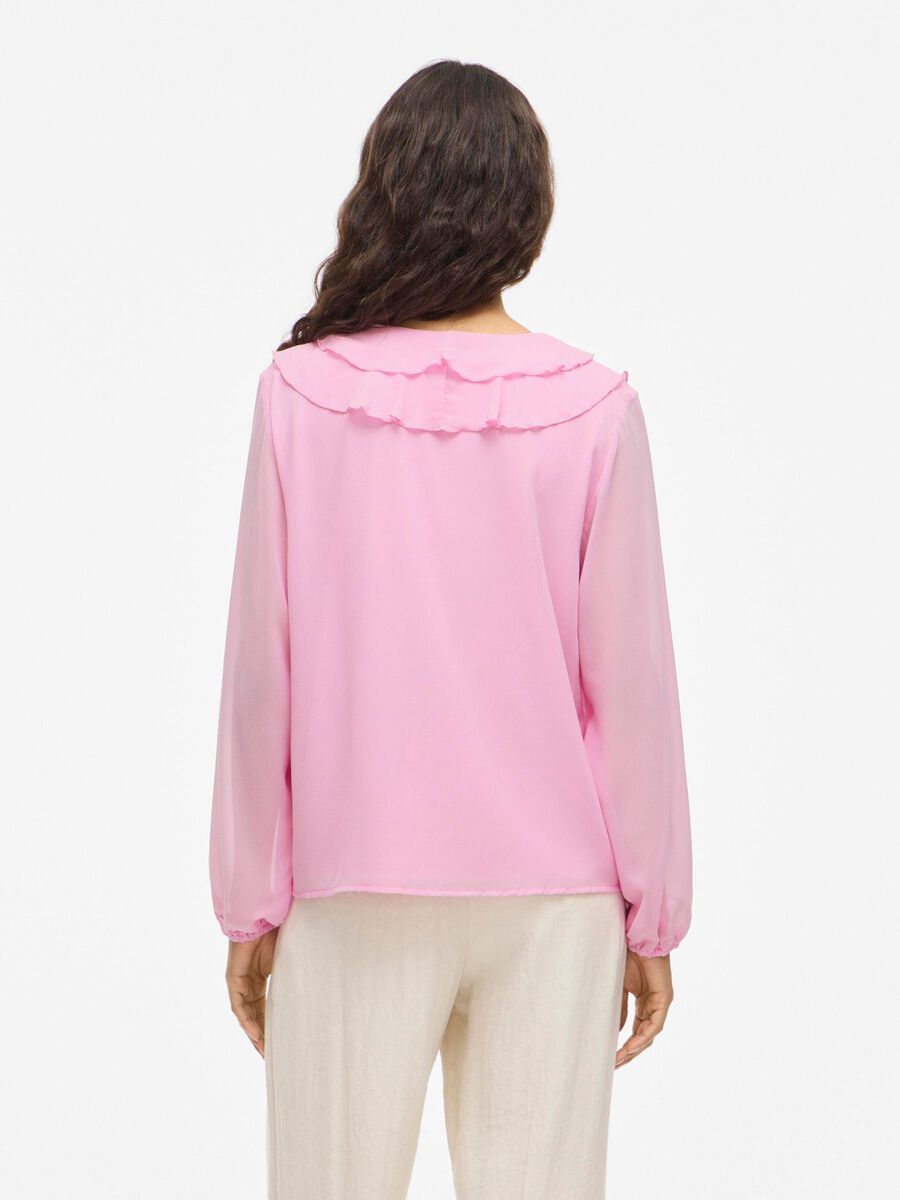 VILA VIANE FRILL LONG SLEEVED TOP, Bonbon, highres - 14114604_Bonbon_004.jpg