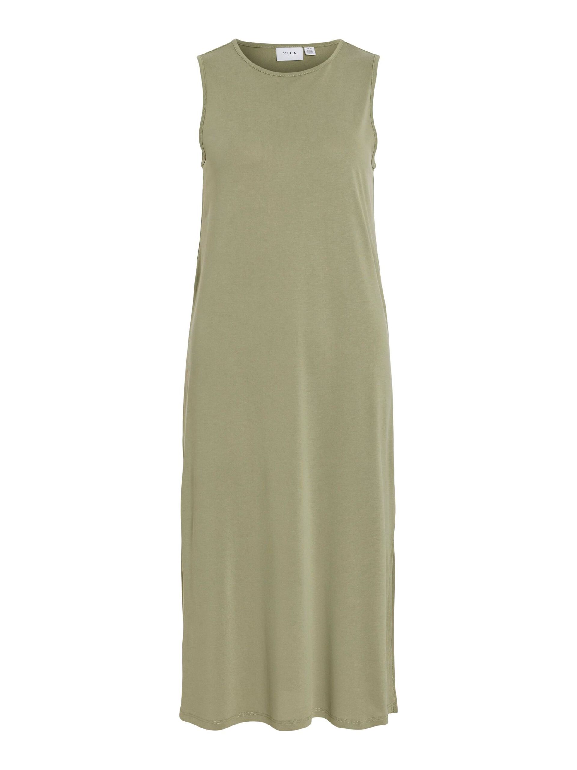 Carousel image - SLEEVELESS MIDI DRESS, Oil Green | 6