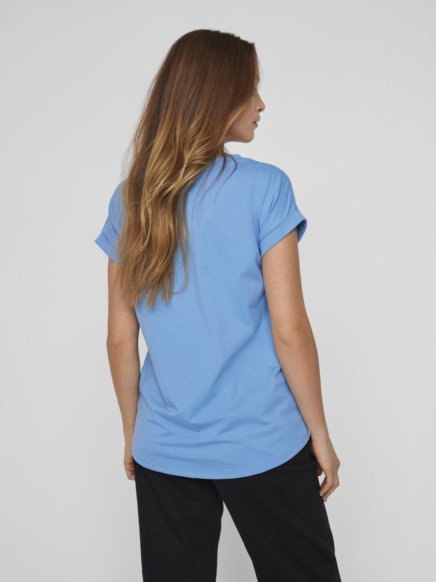 VILA VIDREAMERS ROUND NECK T-SHIRT, Blissful Blue, highres - 14083083_BlissfulBlue_004.jpg
