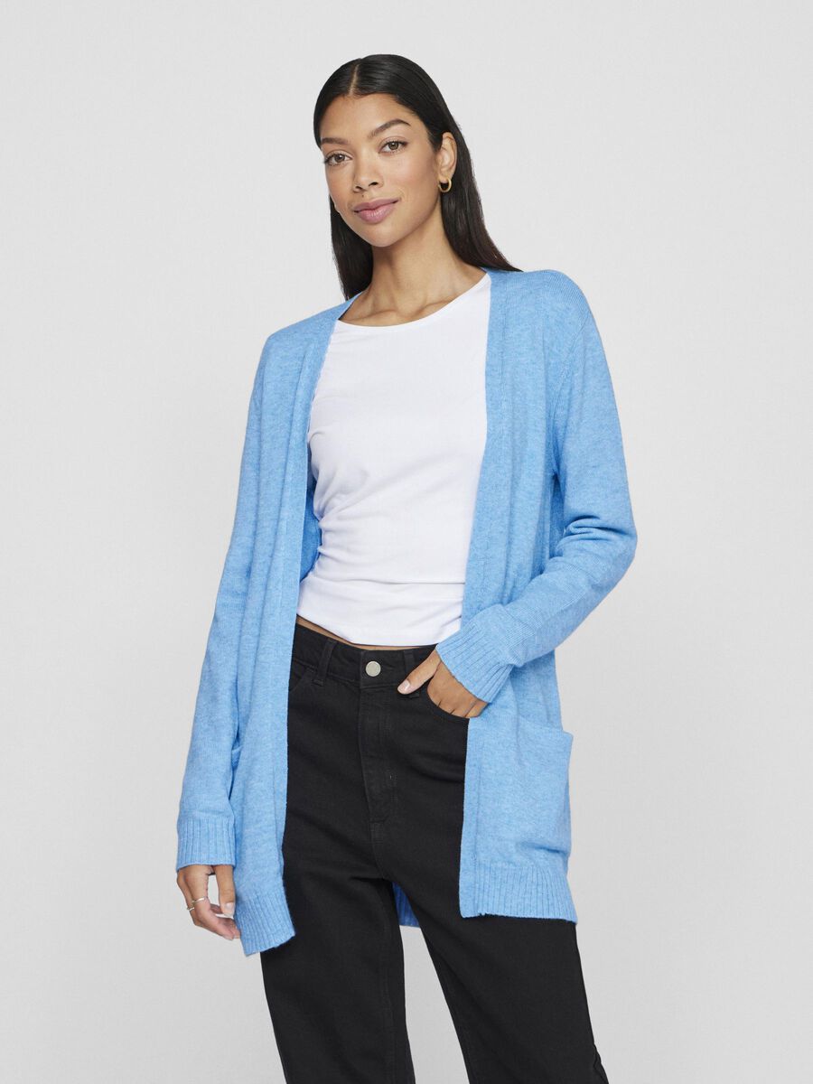VILA VIRIL BASIC GEBREID VEST, Blissful Blue, highres - 14044041_BlissfulBlue_958890_003.jpg