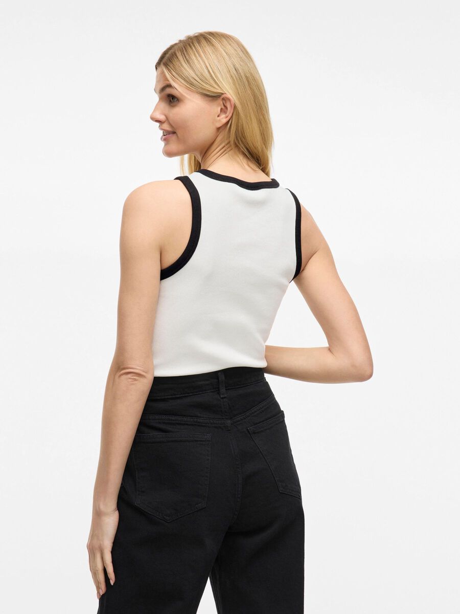 VILA VISOLA ROUND NECK SLEEVELESS TOP, Snow White, highres - 14101757_SnowWhite_1199445_004.jpg