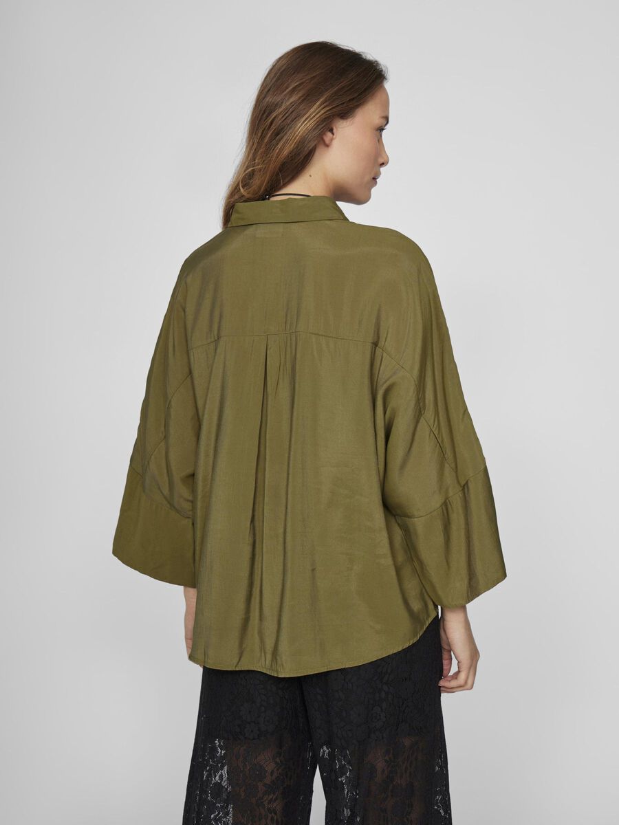 VILA À MANCHES 3/4 CHEMISE, Capulet Olive, highres - 14104513_CapuletOlive_004.jpg