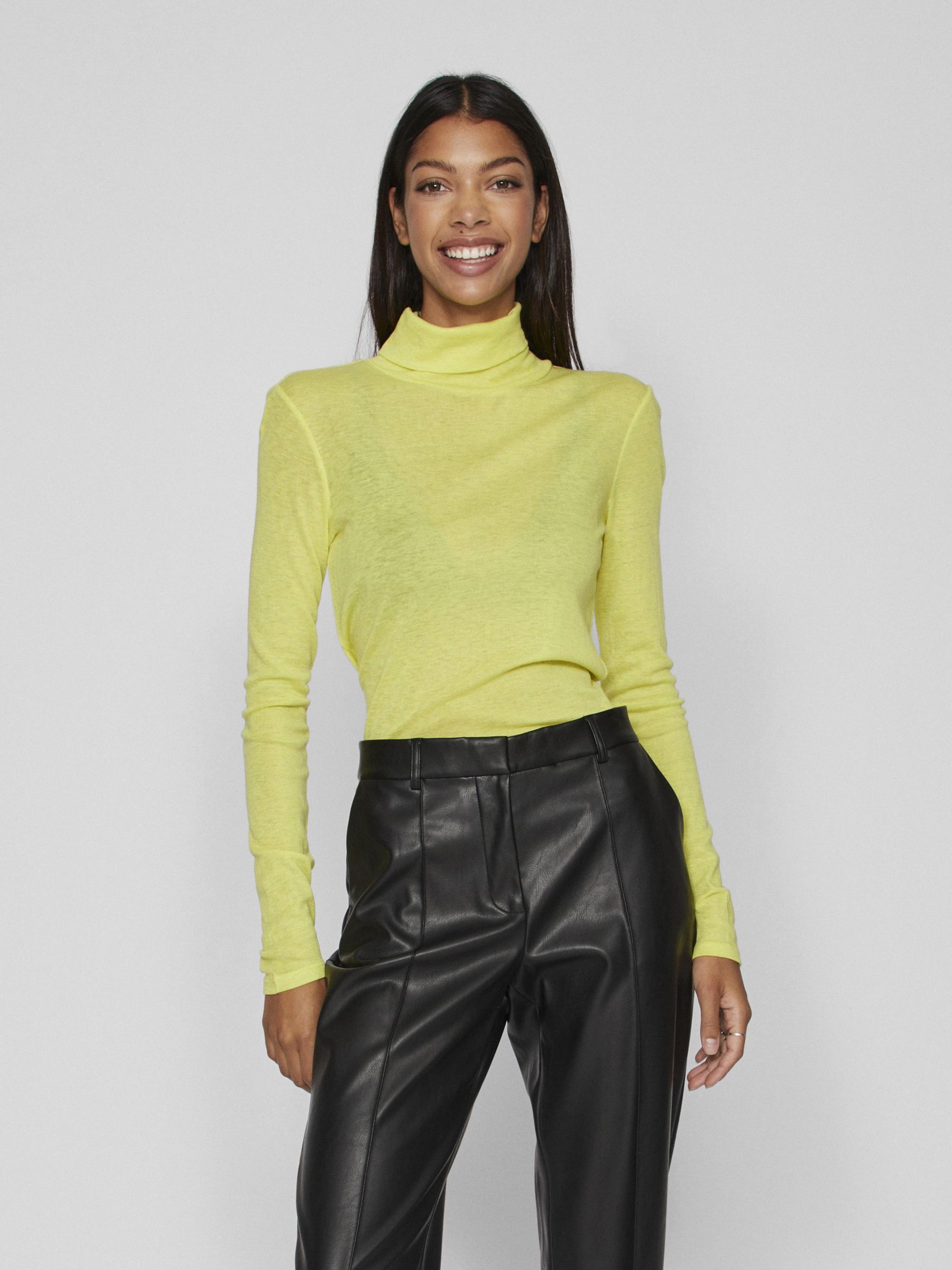 TURTLENECK LONG SLEEVED TOP Yellow VILA