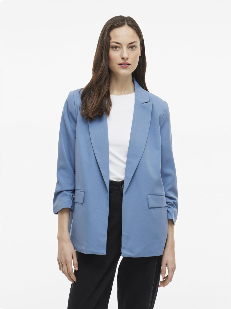 VILA 3/4-SLEEVED BLAZER, Coronet Blue, highres - 14109496_CoronetBlue_003.jpg