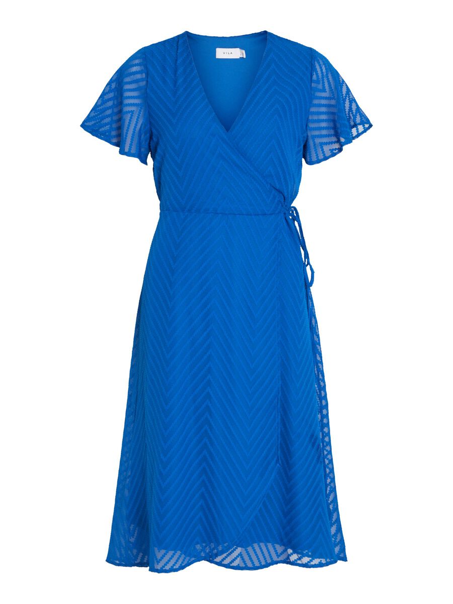 Vila SHORT SLEEVED WRAP DRESS, Lapis Blue, highres - 14091479_LapisBlue_001.jpg