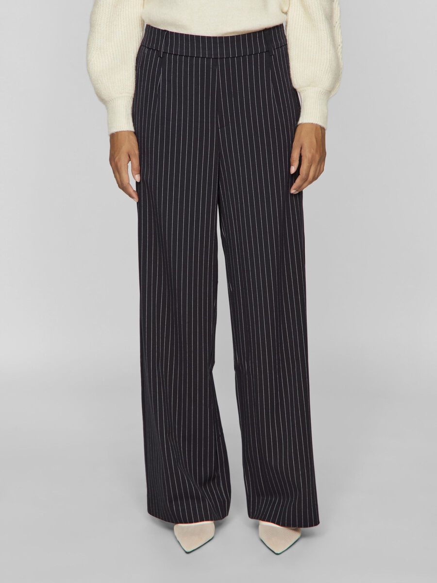 VILA NADELSTREIFEN HIGH WAIST HOSE, Black, highres - 14089556_Black_1161291_003.jpg