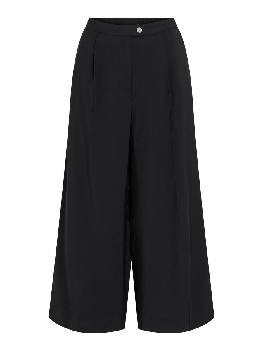 VILA VIMARLEE HIGH-WAIST CULOTTE TROUSERS, Black Beauty, highres - 14109095_BlackBeauty_001.jpg