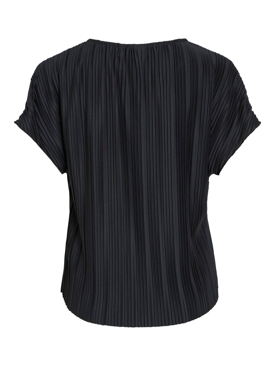 VILA VITAHLIA ROUND NECK CAP SLEEVE TOP, Black Beauty, highres - 14108026_BlackBeauty_002.jpg