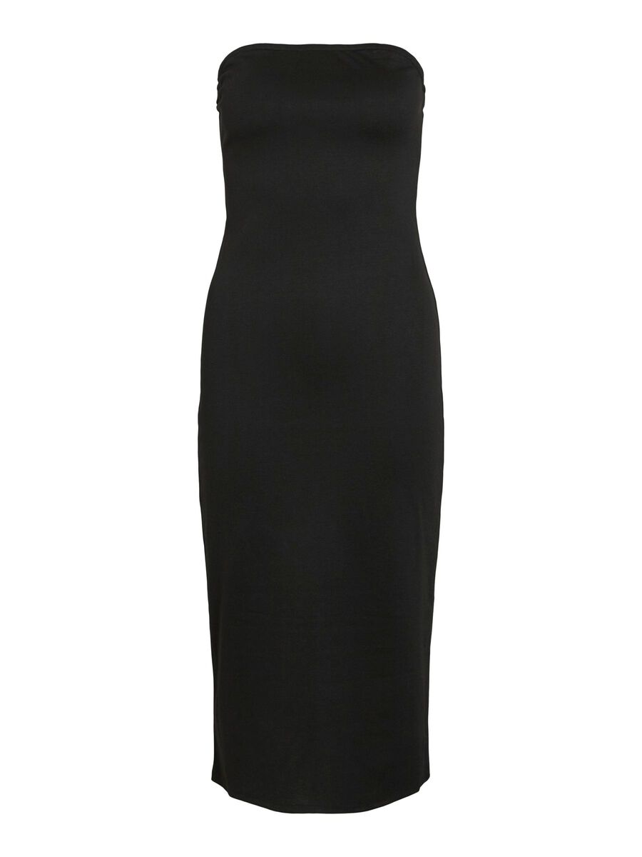 VILA VININNY TUBE MIDI DRESS, Black, highres - 14112713_Black_001.jpg