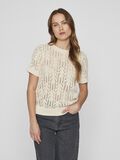 VILA SHORT SLEEVED  KNITTED TOP, Birch, highres - 14102700_Birch_003.jpg