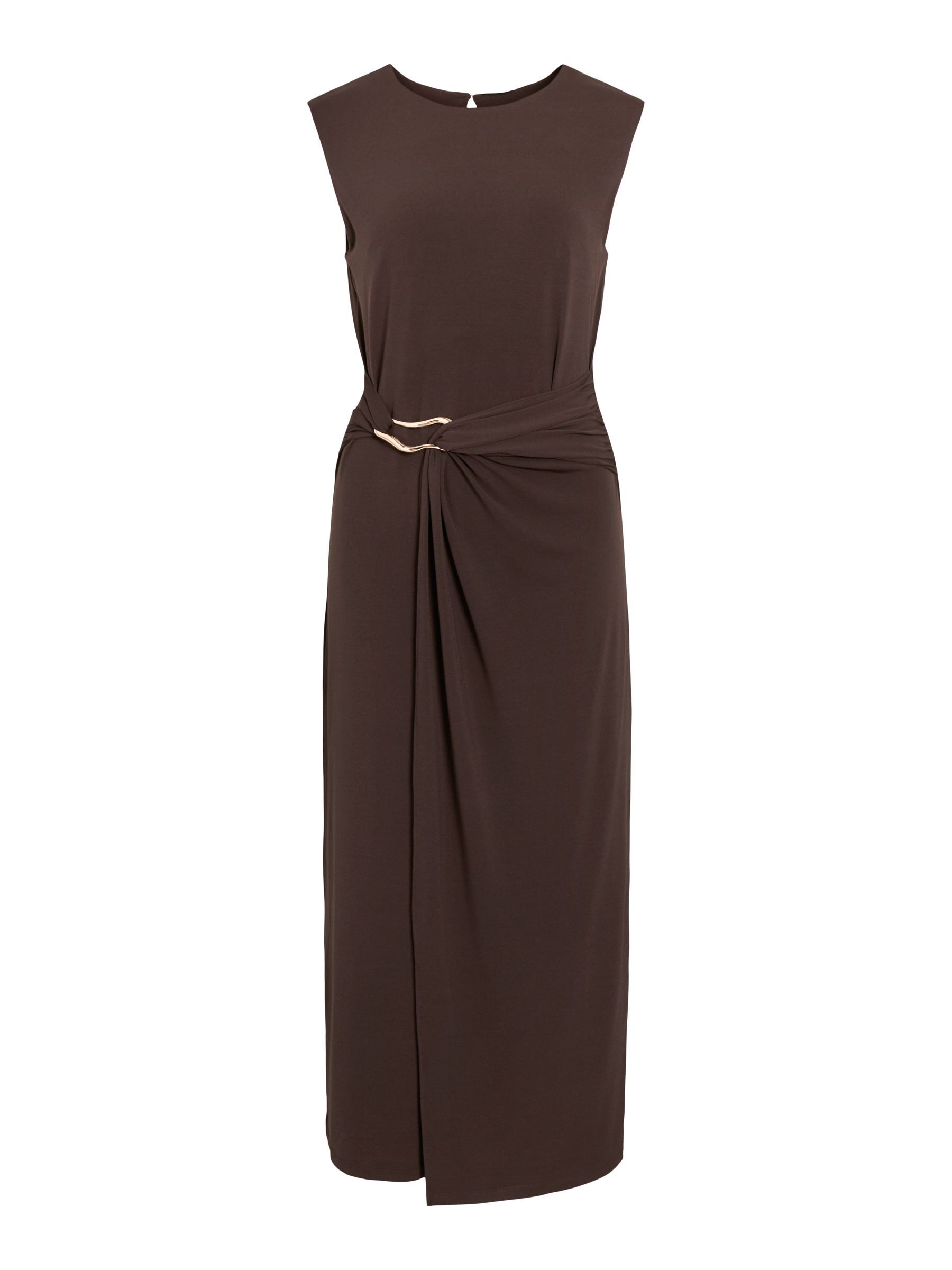 VIJUSTINE SLEEVELESS MIDI DRESS | Brown | VILA®