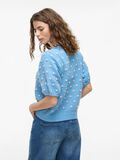 VILA SHORT SLEEVED KNITTED TOP, Blissful Blue, highres - 14103431_BlissfulBlue_1158090_004.jpg