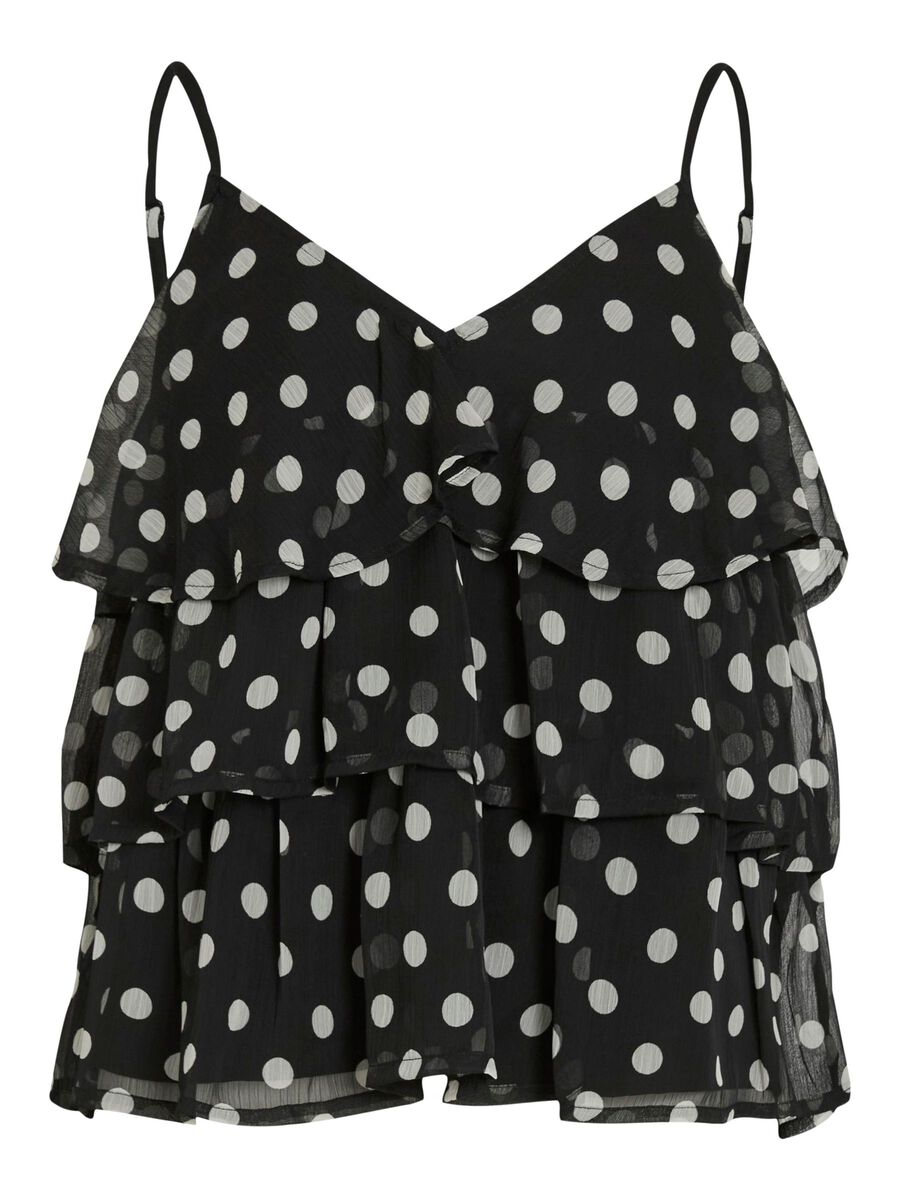VILA VIHARLEY TIERED STRAP TOP, Black, highres - 14114577_Black_1259646_001.jpg