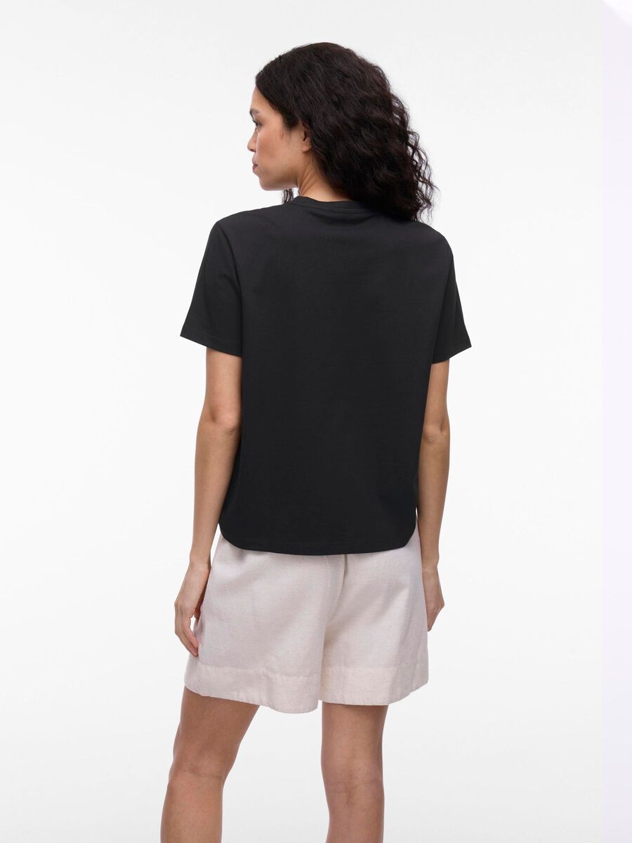 VILA VINORA ROUND NECK T-SHIRT, Black Beauty, highres - 14103448_BlackBeauty_1239957_004.jpg