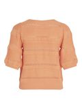 Vila SHORT SLEEVED KNITTED TOP, Shell Coral, highres - 14097270_ShellCoral_002.jpg
