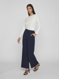 Vila HIGH WAIST WIDE-LEG TROUSERS, Navy Blazer, highres - 14087407_NavyBlazer_005.jpg