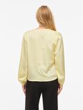 Product image thumbnail - VIELLETTE V-NECK LONG SLEEVED TOP, Pastel Yellow | 2