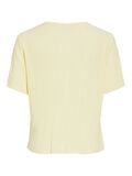 Product image thumbnail - VIPLISA PLEATED SHORT SLEEVED TOP, Pastel Yellow | 7